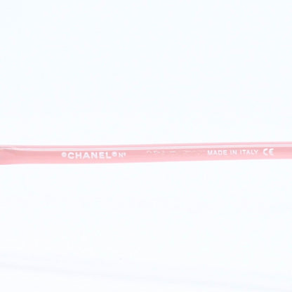 Chanel Square Shape Sunglasses Eyewear CC Logo Rhinestone Clear Pink — view 8