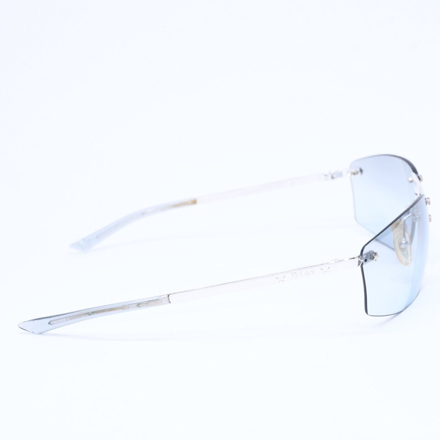 Dior Pop Rimless Sunglasses Gray Silver Eyewear — view 4