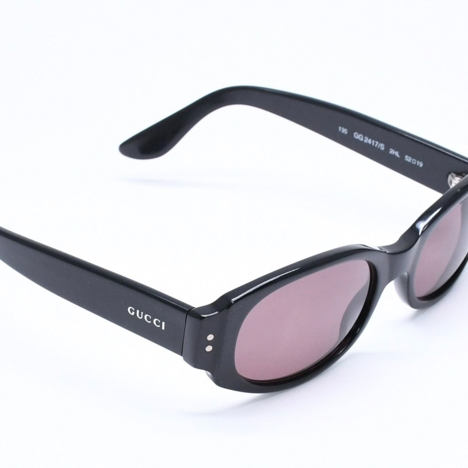Gucci Oval Shape Sunglasses Eyewear S 52 19 Black Tom Ford Era Silver — view 3