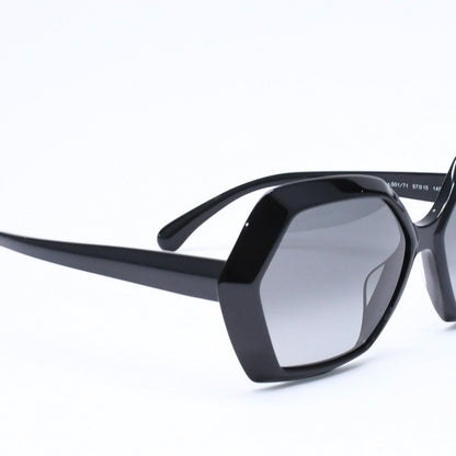 Chanel Sunglasses Eyewear CC Logo Black Hexagon Frame — view 4