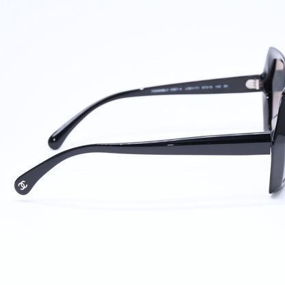Chanel Sunglasses Eyewear CC Logo Black Hexagon Frame — view 5