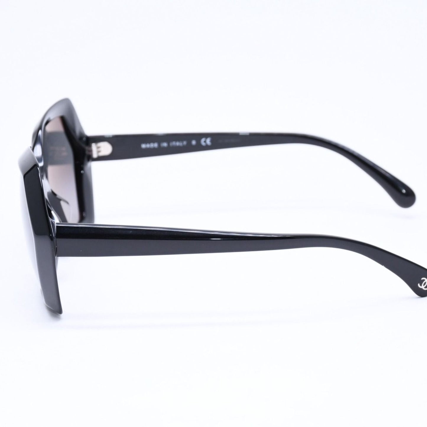 Chanel Sunglasses Eyewear CC Logo Black Hexagon Frame — view 6