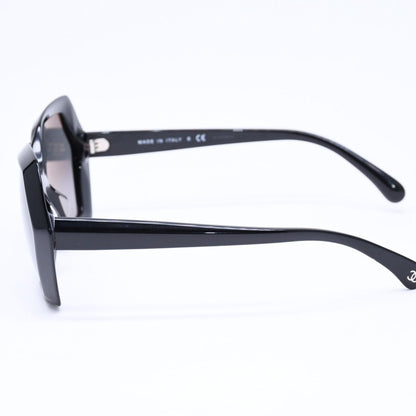 Chanel Sunglasses Eyewear CC Logo Black Hexagon Frame — view 6