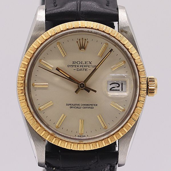 Rolex Oyster Perpetual Date Automatic Champagne Dial Watch
