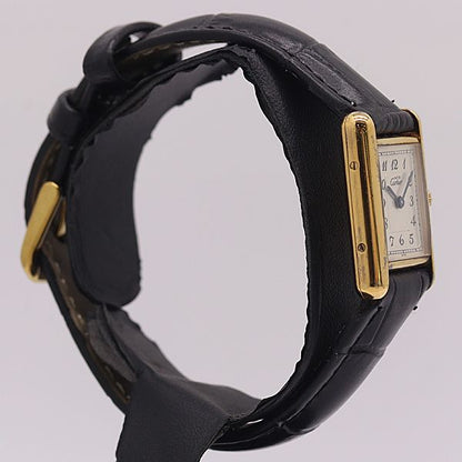 Cartier Must Tank Vermeil 925 Sterling Silver Quartz Dial Watch 8 Ant Tam — view 2