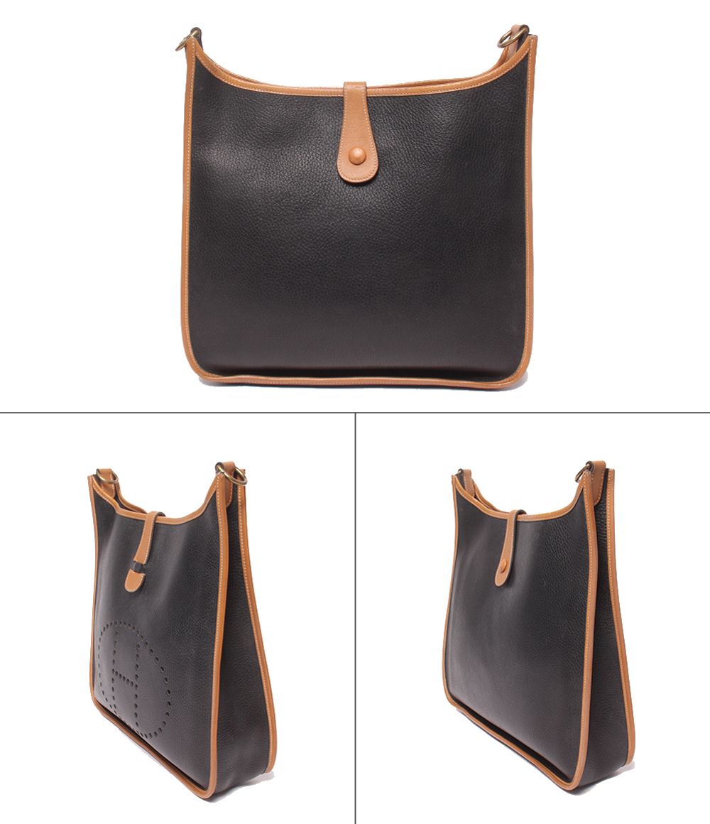 Hermes Shoulder Bag Crossbody Gold Evelyne GM — view 2