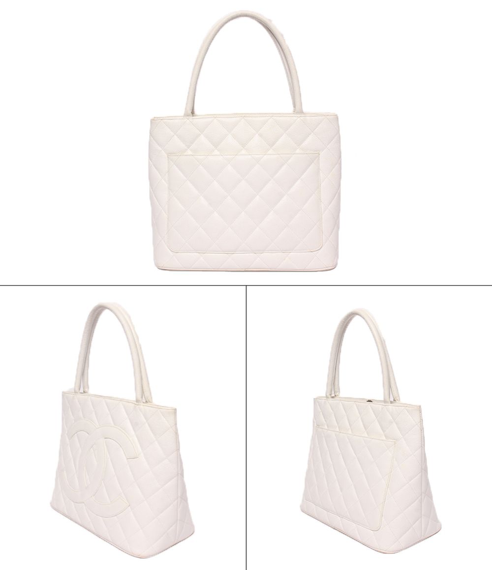 Chanel Tote Shoulder Bag Silver Stand Quilted — view 2