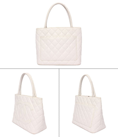 Chanel Tote Shoulder Bag Silver Stand Quilted — view 2