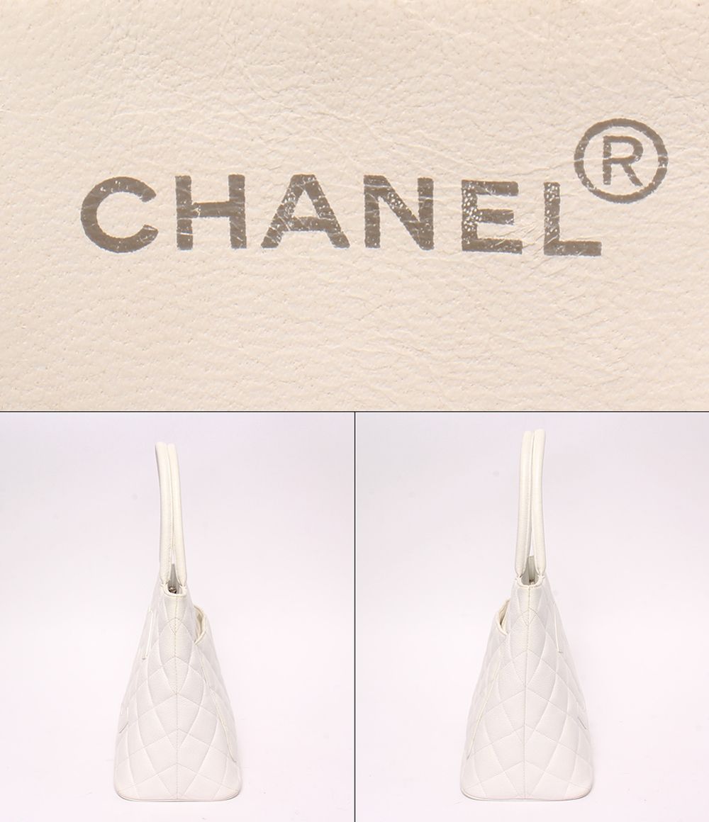 Chanel Tote Shoulder Bag Silver Stand Quilted — view 4