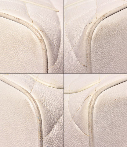 Chanel Tote Shoulder Bag Silver Stand Quilted — view 5