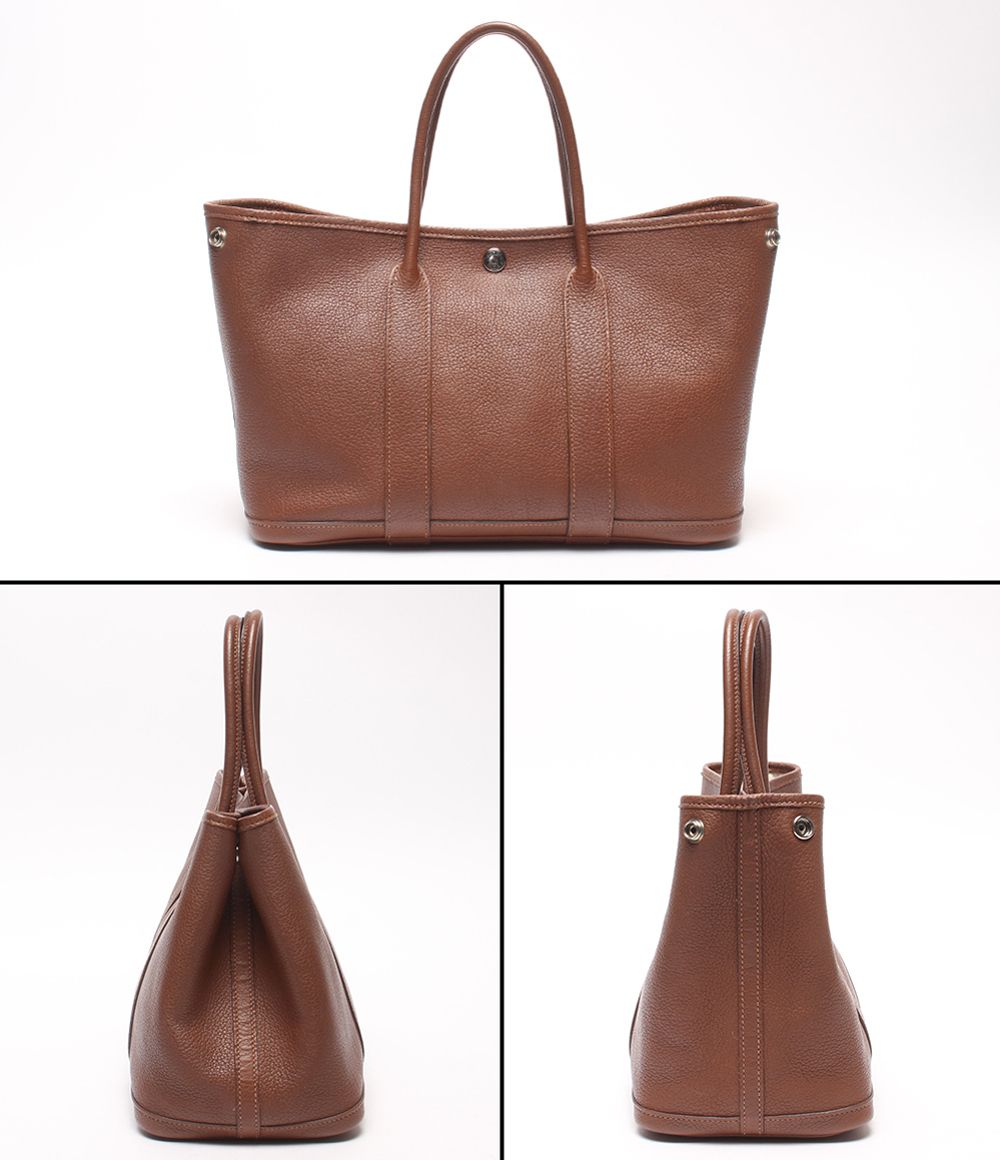 Hermes Handbag Silver Garden Party TPM Tote — view 6