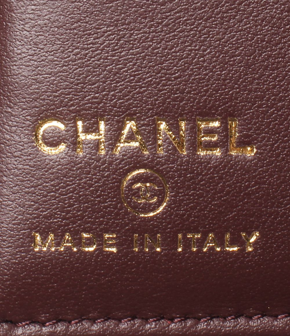 Chanel Bifold Wallet Passport Case Quilted Gold Caviar Leather — view 6