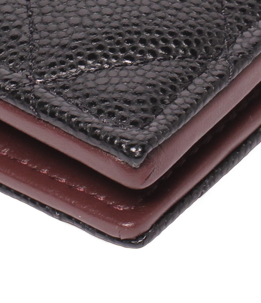 Chanel Bifold Wallet Passport Case Quilted Gold Caviar Leather — view 7