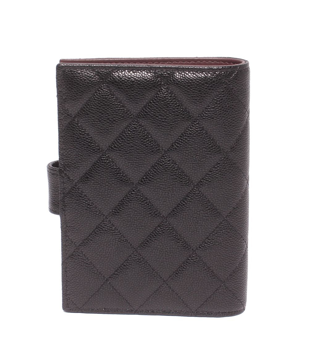 Chanel Bifold Wallet Passport Case Quilted Gold Caviar Leather — view 2