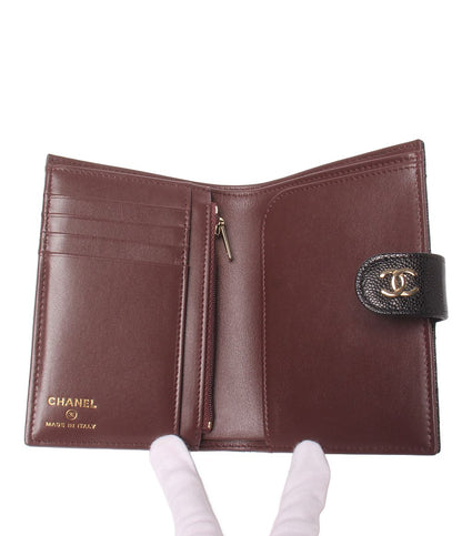 Chanel Bifold Wallet Passport Case Quilted Gold Caviar Leather — view 5