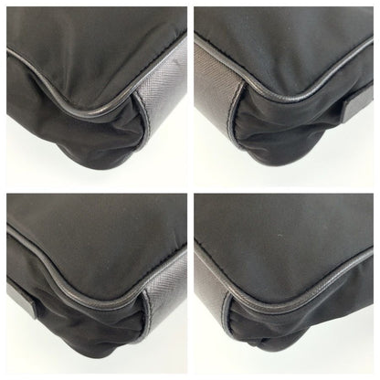 Prada Tessuto Black Gold Nylon Handle Mini Boston Bag — view 4