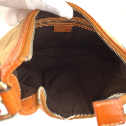 Gucci Interlocking Sherry Line Hobo Beige Brown Silver Shoulder Bag — view 8