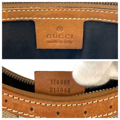 Gucci Interlocking Sherry Line Hobo Beige Brown Silver Shoulder Bag — view 3