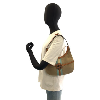 Gucci Interlocking Sherry Line Hobo Beige Brown Silver Shoulder Bag — view 6