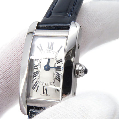 Cartier Tank American Mini Watch Silver Dial — view 4