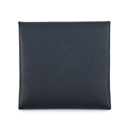 Hermes Coin Purse Bastia Verso Blue Indigo Vert Amand Silver Epsom — view 3