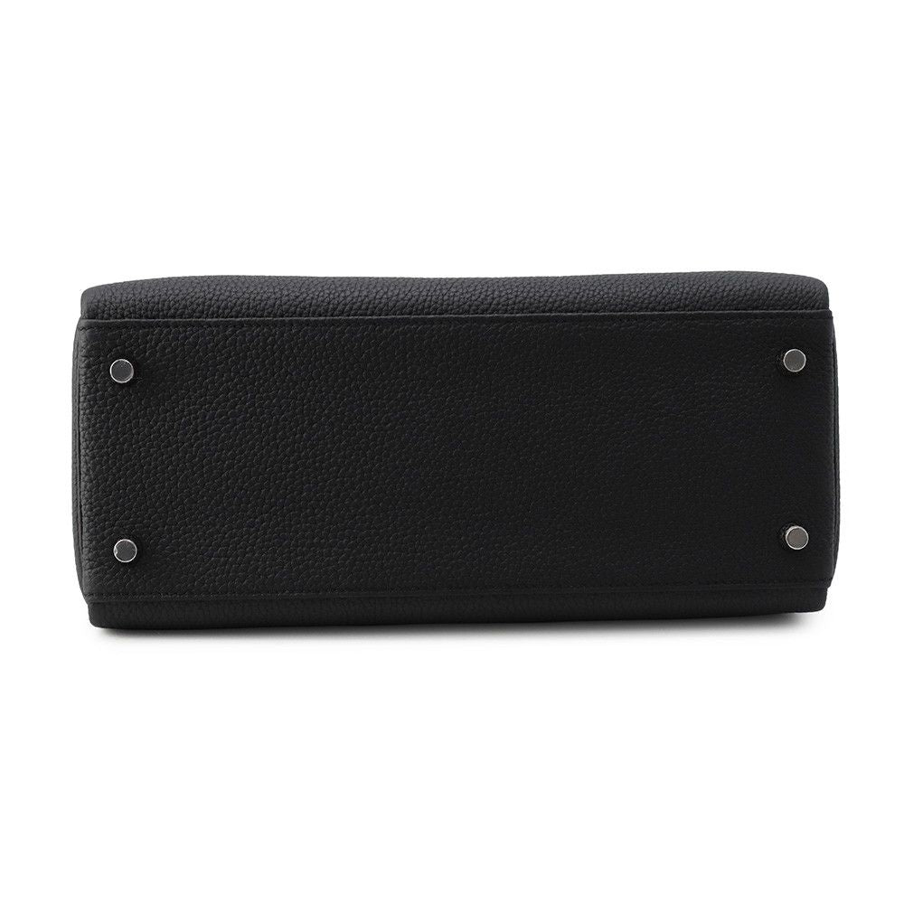 Hermes Handbag Kelly 28 Retourne Black Silver Togo 2-Way Bag — view 3