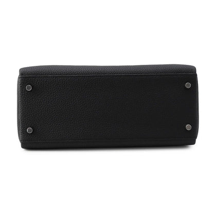Hermes Handbag Kelly 28 Retourne Black Silver Togo 2-Way Bag — view 3