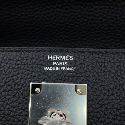 Hermes Handbag Kelly 28 Retourne Black Silver Togo 2-Way Bag — view 6