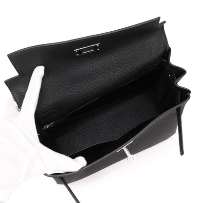 Hermes Handbag Kelly 28 Retourne Black Silver Togo 2-Way Bag — view 5