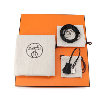 Hermes Handbag Kelly 28 Retourne Black Silver Togo 2-Way Bag — view 7