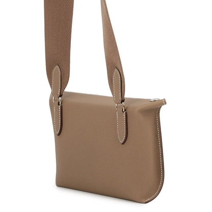Hermes Shoulder Bag Etoupe Silver Togo — view 2
