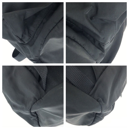 Prada Tessuto Triangular Black Silver Nylon Backpack — view 3