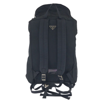 Prada Tessuto Triangular Black Silver Nylon Backpack — view 2