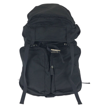 Prada Tessuto Triangular Black Silver Nylon Backpack