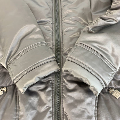 Chanel Sports Line CC Logo Gray Silver Down Coat Zip Upcoat — view 7