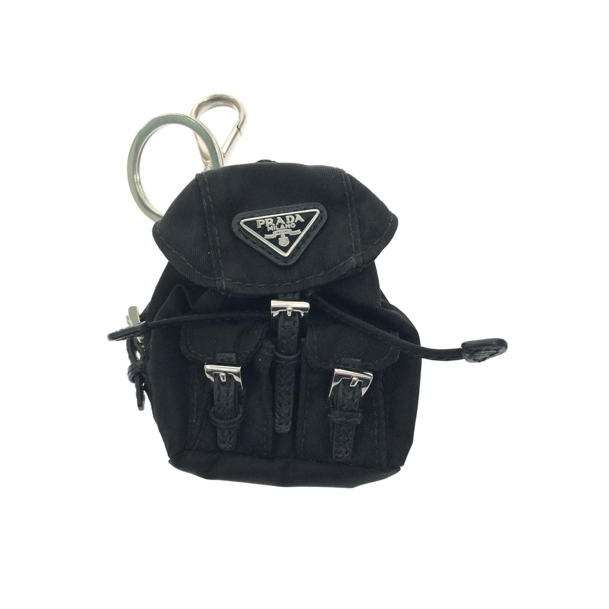 Prada Key Holder Charm Nylon