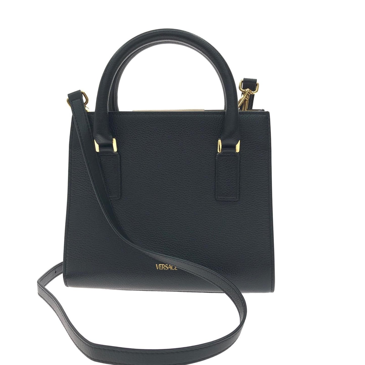 Versace 2-Way Bag Handle Shoulder Virtus Black Beige — view 3