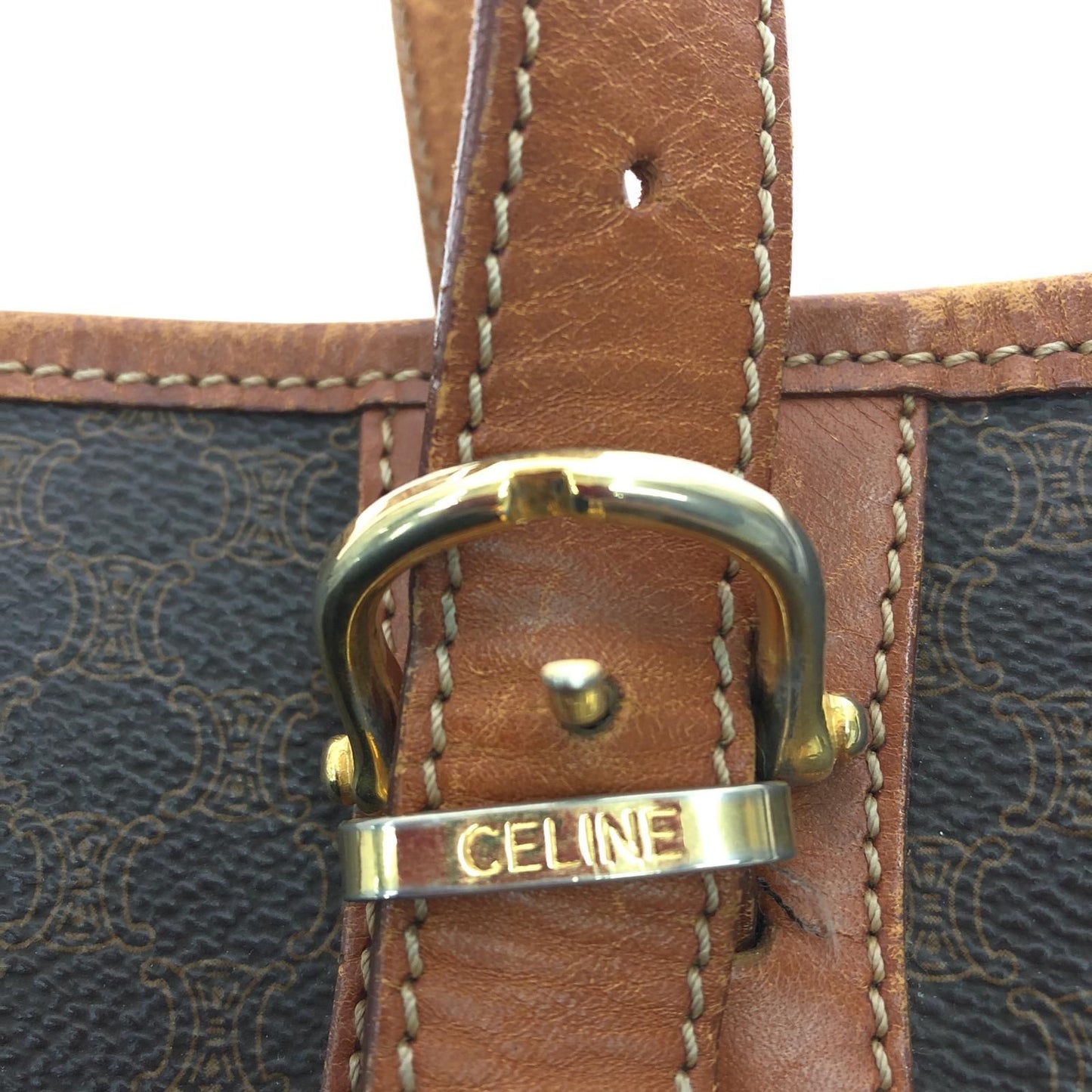 Celine Tote Shoulder Macadam Vintage Brown — view 7