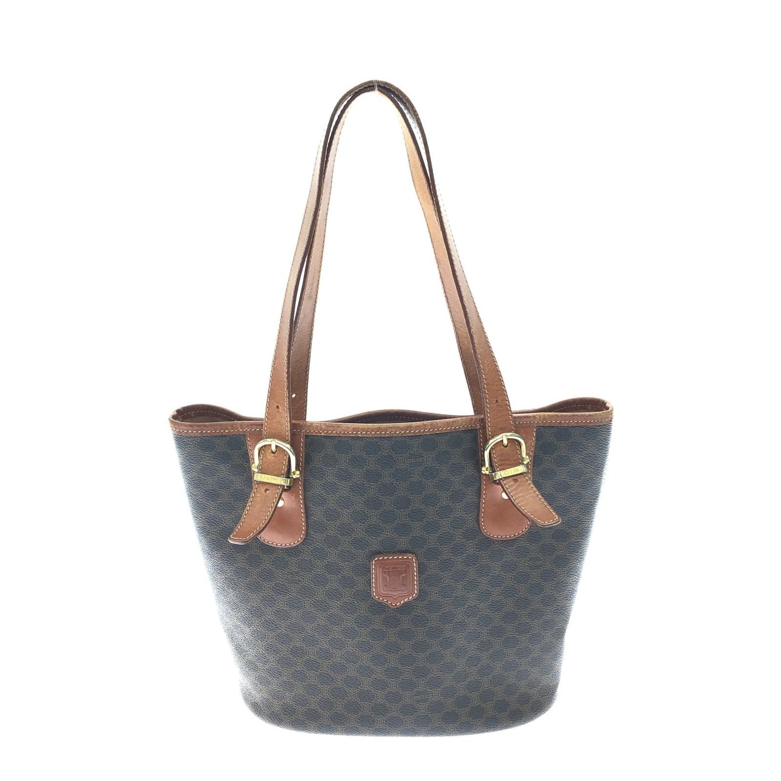 Celine Tote Shoulder Macadam Vintage Brown