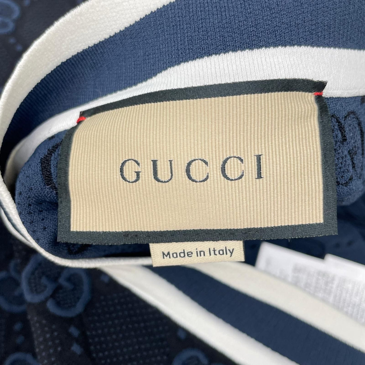 Gucci Navy GG Fine Cotton Jacquard Skirt — view 3