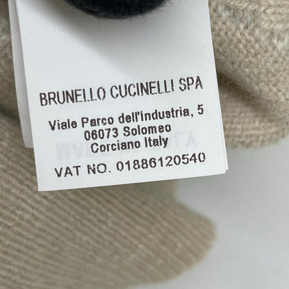 Brunello Cucinelli White Wool Cashmere Argyle Check Knit Top Sweater — view 7