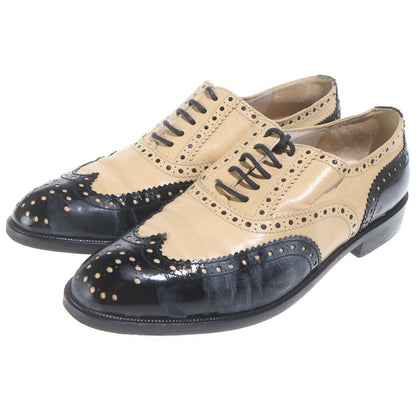 Chanel CC Spectator Oxfords Wingtip Oxfords Lace Up Leather Shoes Beige Black — view 2