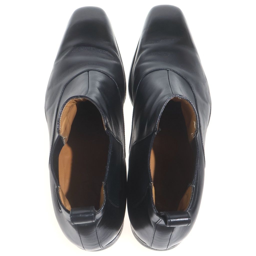Gucci Logo Leather Side Gore Boots Black — view 4