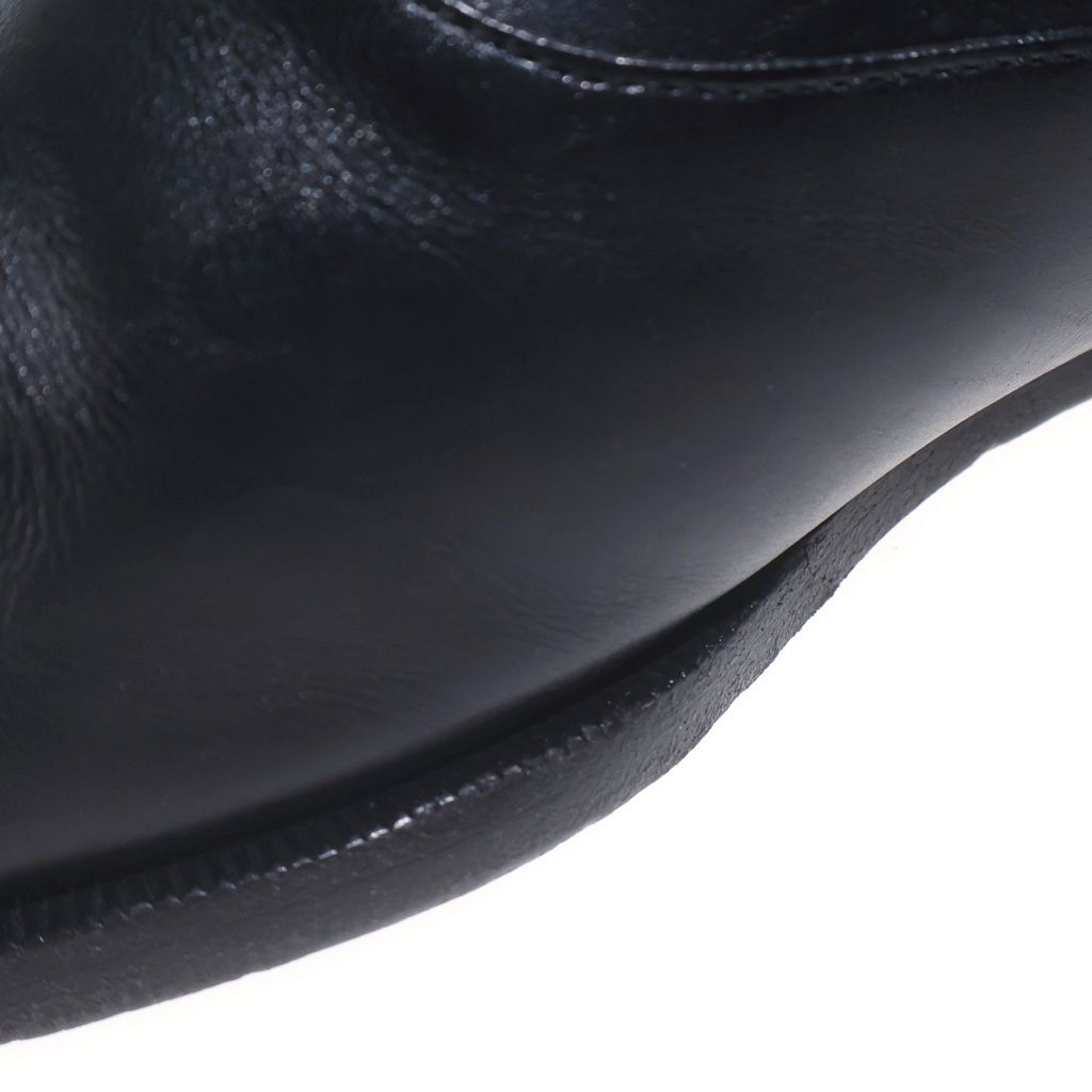 Gucci Logo Leather Side Gore Boots Black — view 6