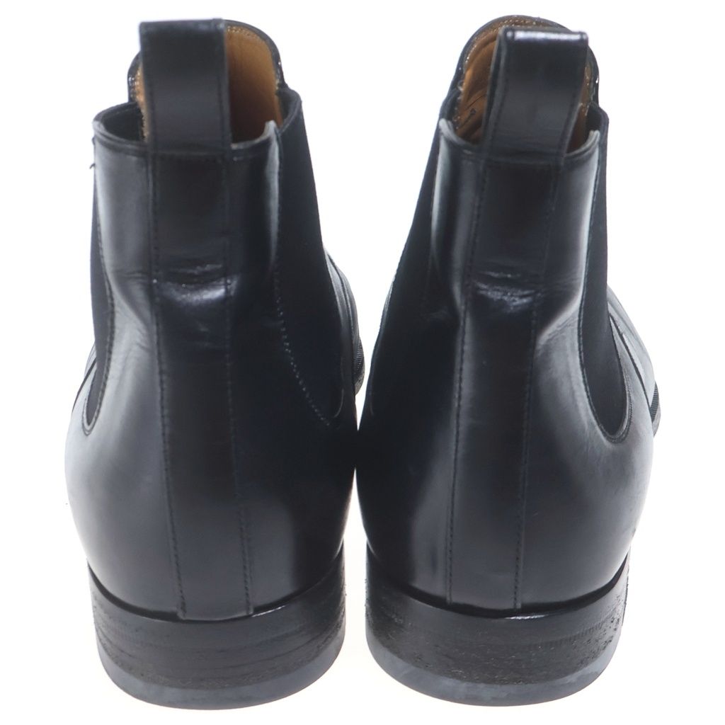 Gucci Logo Leather Side Gore Boots Black — view 3