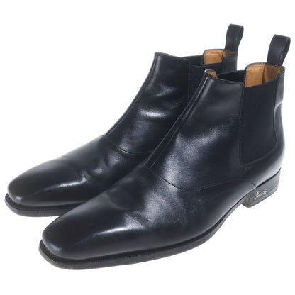 Gucci Logo Leather Side Gore Boots Black — view 2