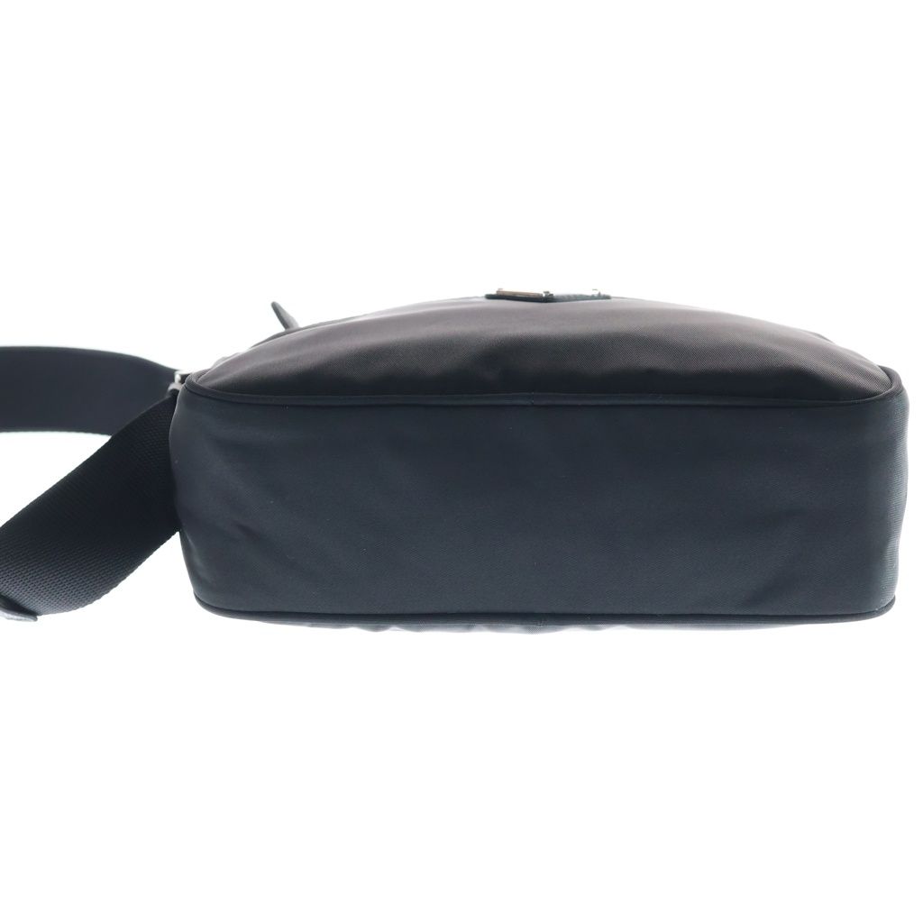 Prada Triangle Logo Re-Nylon Shoulder Bag Black — view 4