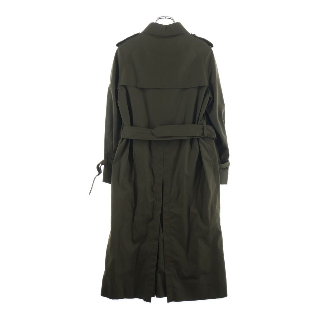 Celine 20 Trench Long Coat Polyester Cotton Khaki 2 M I with SS — view 2