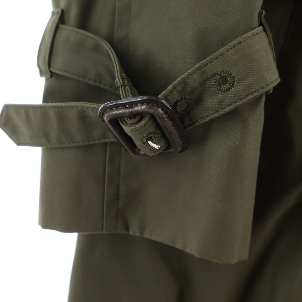 Celine 20 Trench Long Coat Polyester Cotton Khaki 2 M I with SS — view 6