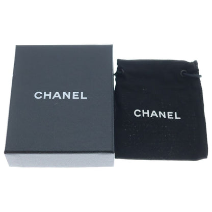 Chanel CC Logo Stud Earrings Silver — view 6